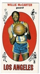 1969 Topps Basketball #63 Willie McCarter - Los Angeles Lakers RC